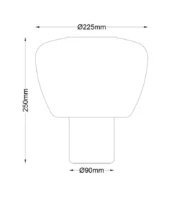Bris bordlampe 25cm brun