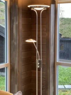 Bristol LED uplight 2lys 180cm stål