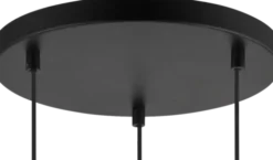 Calamaris II taklampe rondell 3lys 30cm smoke