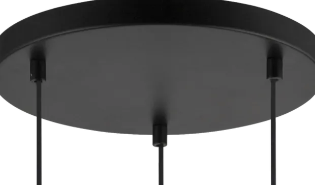 Calamaris II taklampe rondell 3lys 30cm smoke