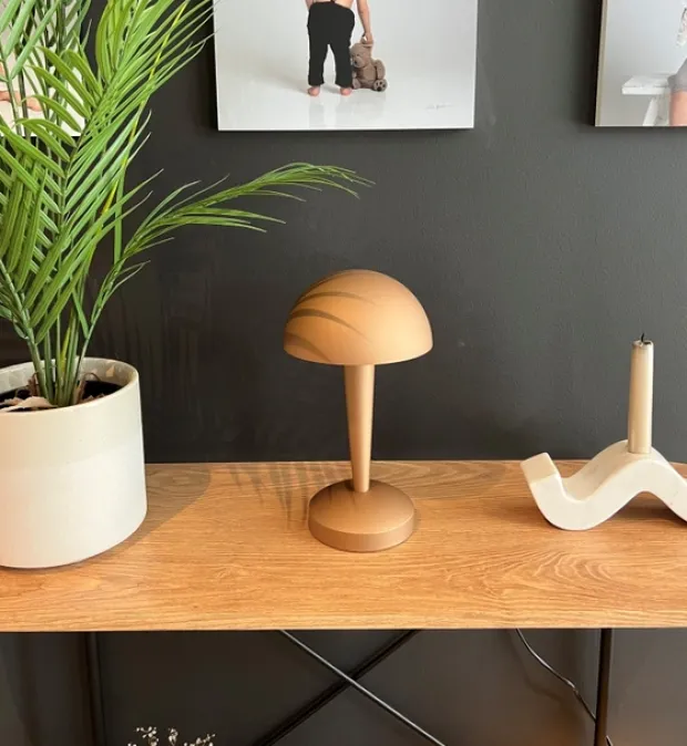 Canaria bordlampe 26,5cm brun
