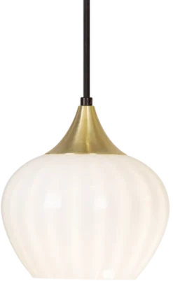 Carmen taklampe rondell 5lys 70cm messing/opal