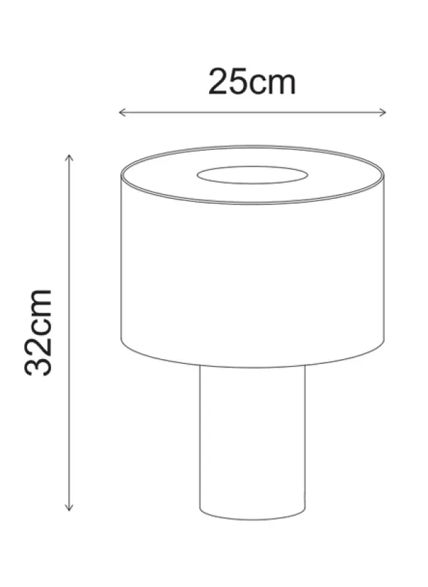 Challenge bordlampe 32cm brun