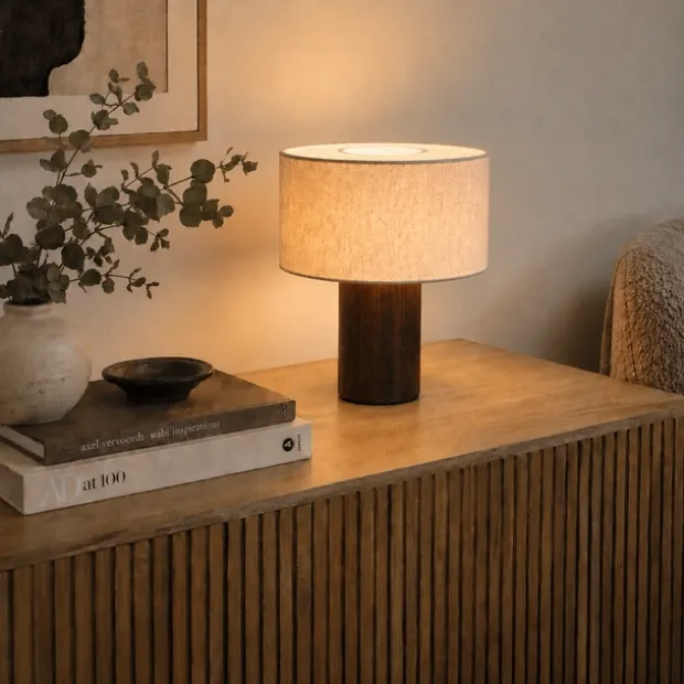 Challenge bordlampe 32cm brun