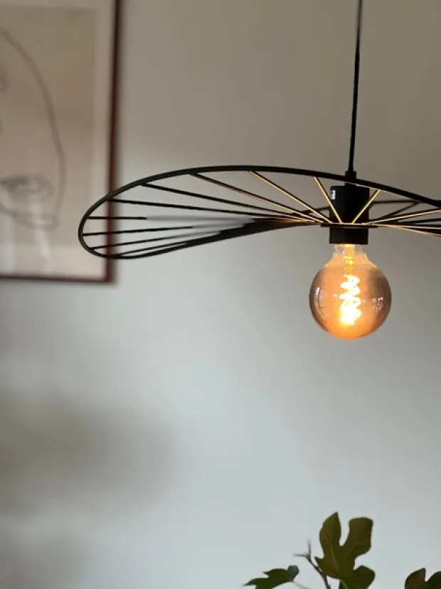 Chapeau taklampe 60cm sort