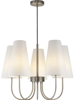 Charmante taklampe 5lys 62,5cm messing
