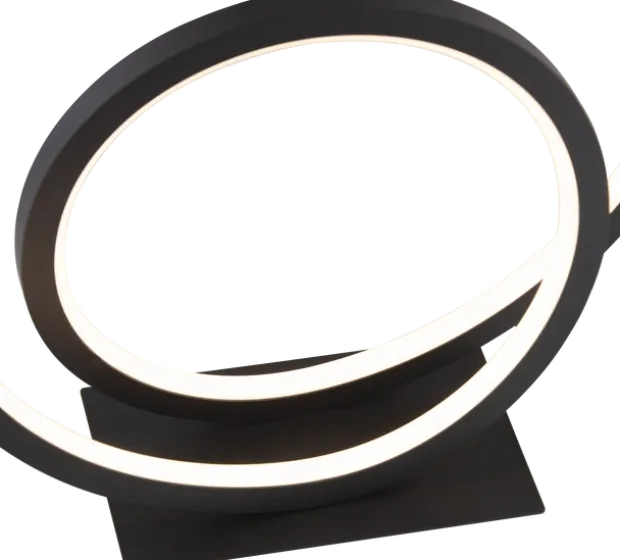 Circle Twin LED bordlampe 32cm sort
