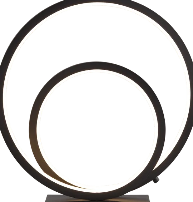 Circle Twin LED bordlampe 32cm sort