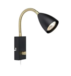 Ciro Flex leselampe vegg 18cm sort