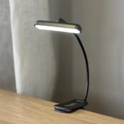 Clip Flip-light LED oppladbar boklys 7cm grå
