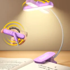 Clip Flip-light LED oppladbar boklys 7cm lilla