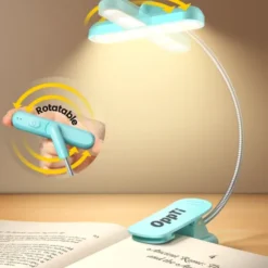 Clip Flip-light LED oppladbar boklys 7cm blå