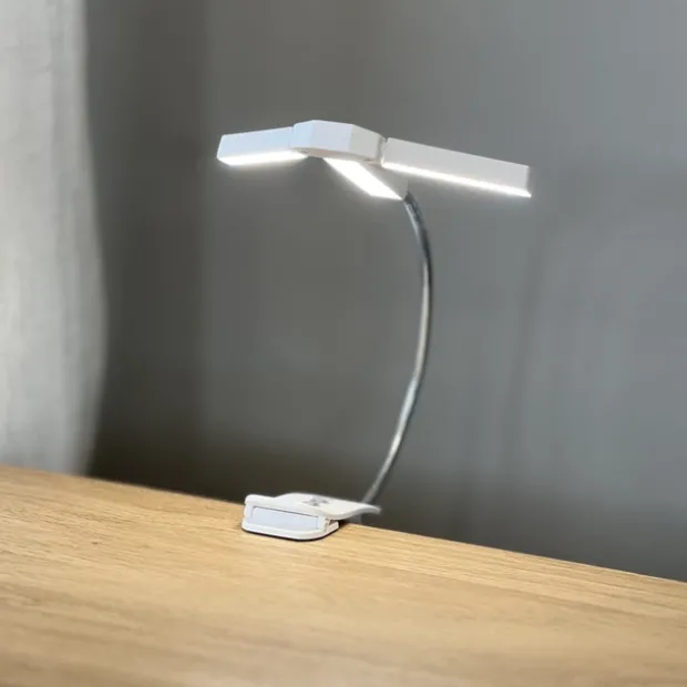 Clip Multi-light LED oppladbar boklys 31cm hvit