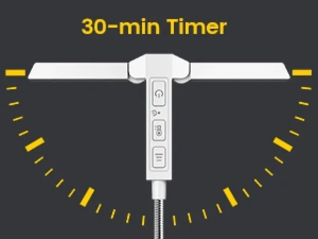 Clip Multi-light LED oppladbar boklys 31cm hvit