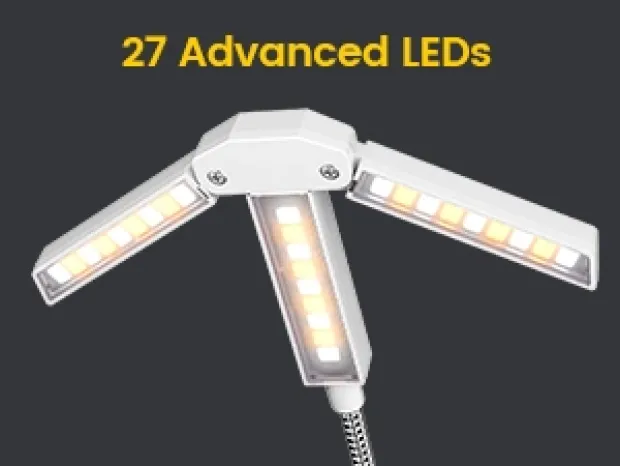 Clip Multi-light LED oppladbar boklys 31cm hvit