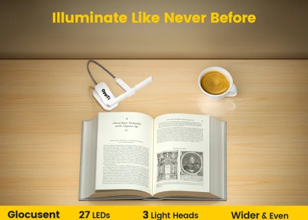 Clip Multi-light LED oppladbar boklys 31cm hvit