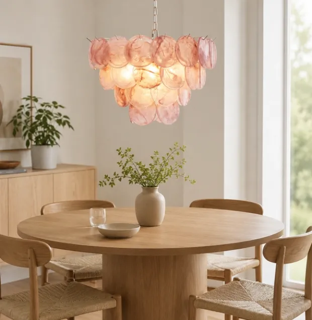 Cora taklampe 50cm rosa