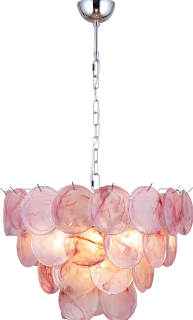 Cora taklampe 50cm rosa
