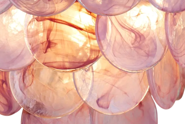 Cora taklampe 50cm rosa