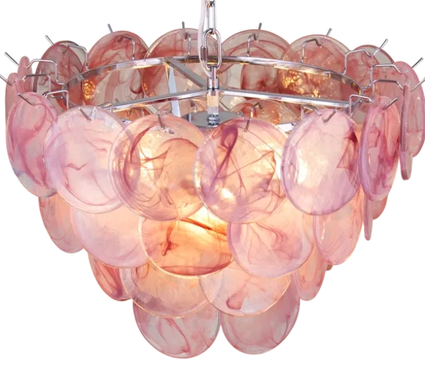 Cora taklampe 50cm rosa