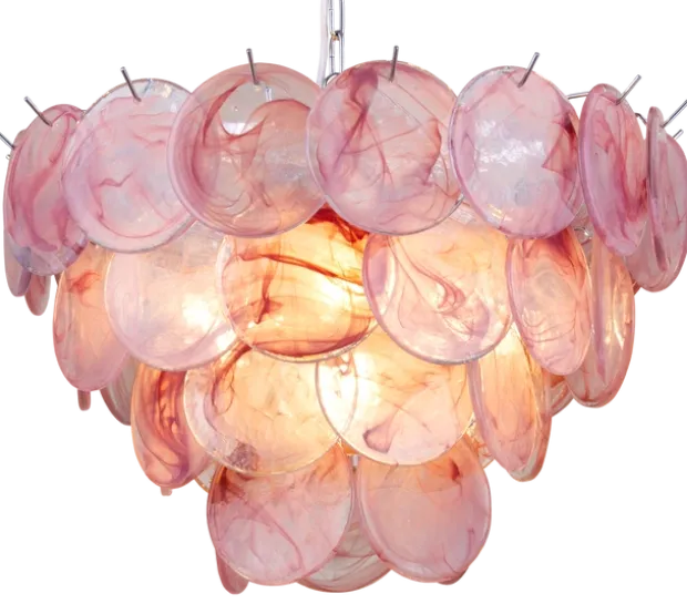 Cora taklampe 50cm rosa