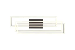 Corso LED plafond taklampe 66cm sort