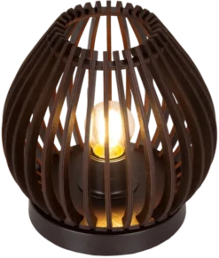 Daniella bordlampe 18,8cm valnøtt