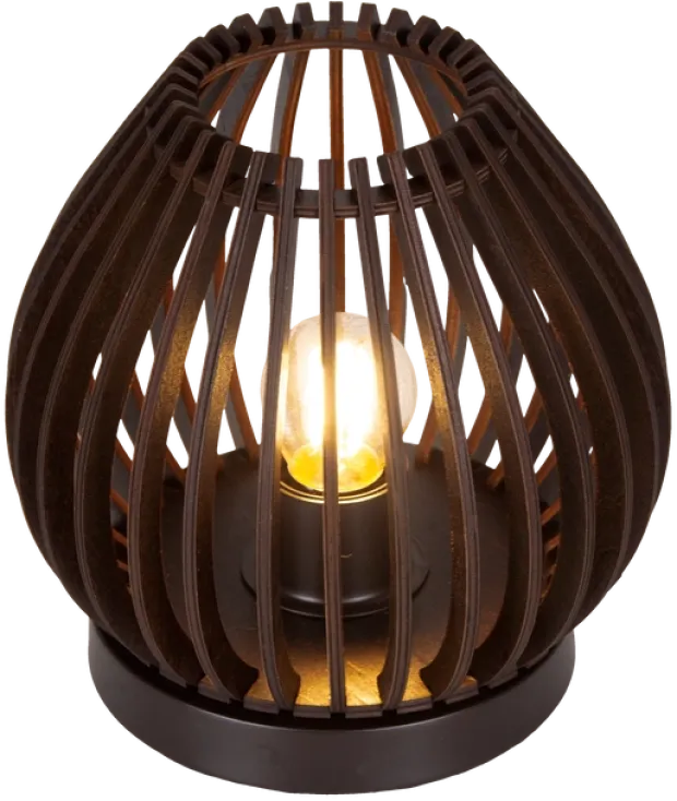 Daniella bordlampe 18,8cm valnøtt