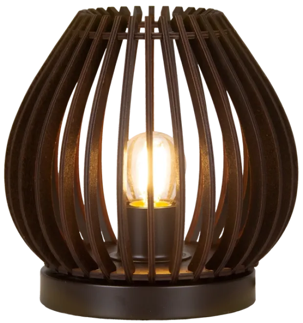 Daniella bordlampe 18,8cm valnøtt