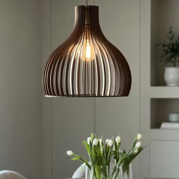 Daniella taklampe 46cm brun