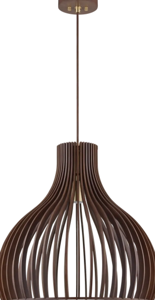 Daniella taklampe 46cm brun