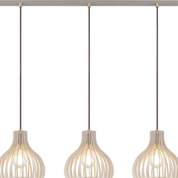 Daniella taklampe rekke 3lys 80cm natur