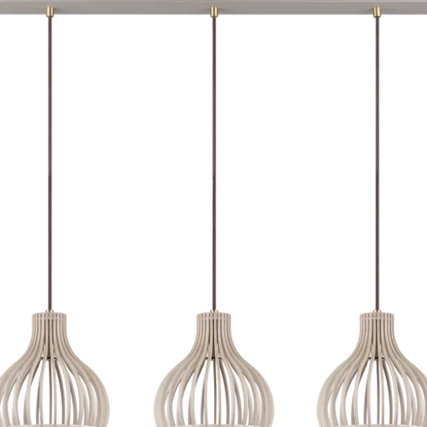 Daniella taklampe rekke 3lys 80cm natur
