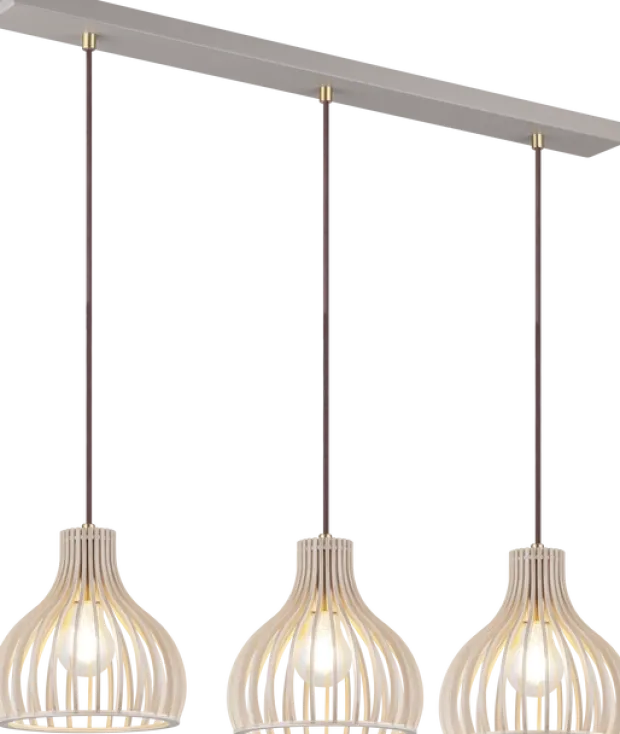 Daniella taklampe rekke 3lys 80cm natur