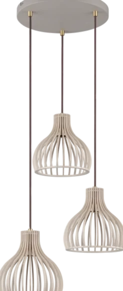 Daniella taklampe rondell 3lys 30cm natur