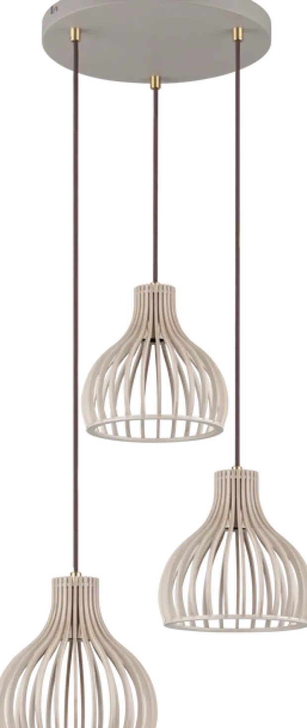 Daniella taklampe rondell 3lys 30cm natur