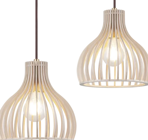 Daniella taklampe rondell 3lys 30cm natur