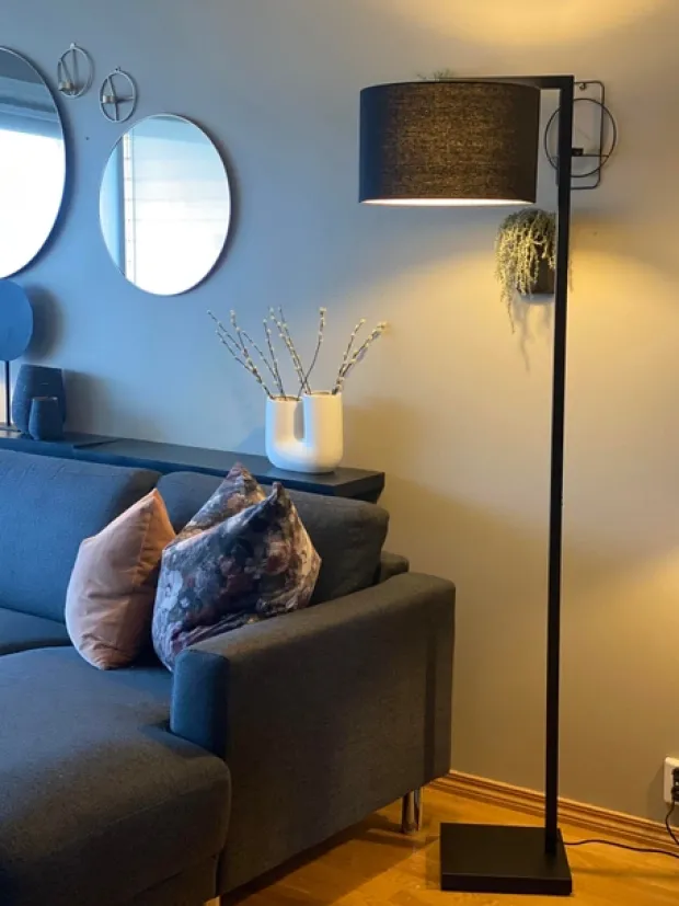 David gulvlampe 175cm sort