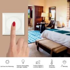 Dimmer 150W hvit