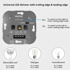 Dimmer 150W hvit