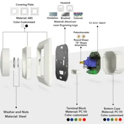 Dimmer 150W hvit