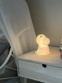 Drage LED oppladbar bordlampe 13cm RGBW grønn