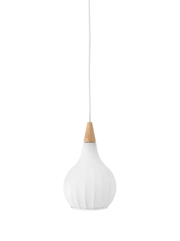 Drops pendel 17cm hvit