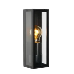 Dukan utelampe vegg IP65 15cm sort