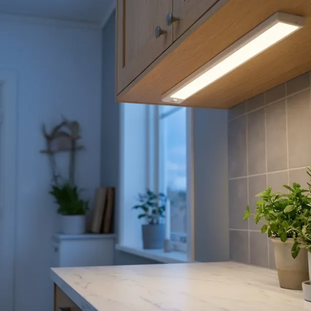Easy LED oppladbar armatur benkbelysning 40cm hvit