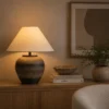 Eira bordlampe med skjerm 58cm brun/hvit