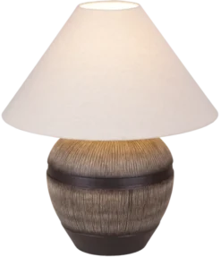 Eira bordlampe med skjerm 58cm brun/hvit