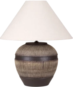 Eira bordlampe med skjerm 58cm brun/hvit