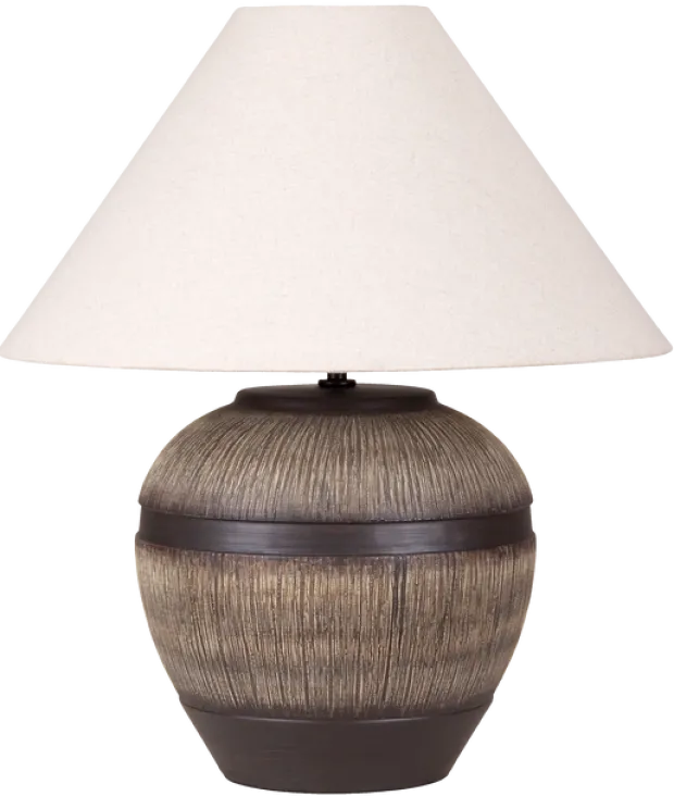 Eira bordlampe med skjerm 58cm brun/hvit