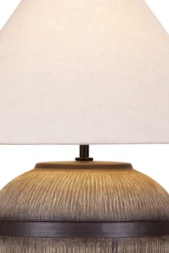 Eira bordlampe med skjerm 58cm brun/hvit